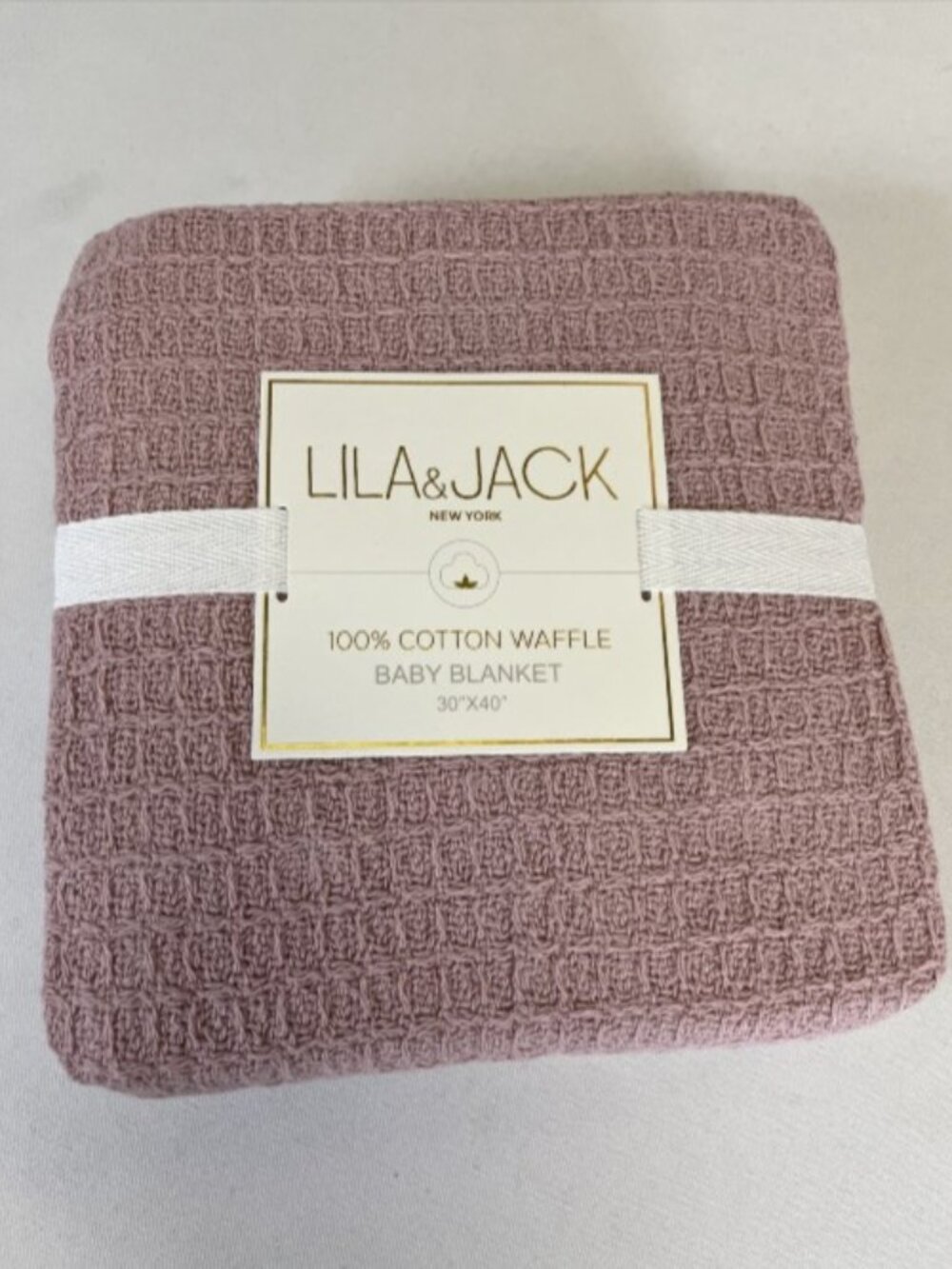 Lila and Jack 100% Cotton Waffle Baby Blanket Soft Lightweight Receiving Blanket